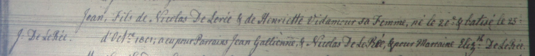 Birth of Jean De LeRee Birth of Jean De LeRee