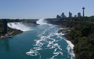 Niagara Falls from bridge Niagara Falls from bridge